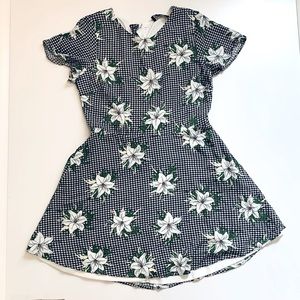 Lulus Floral Gingham Dress
